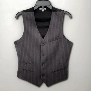 Apt 9 Men's Dark Gray Pin Stripe Vest Size S